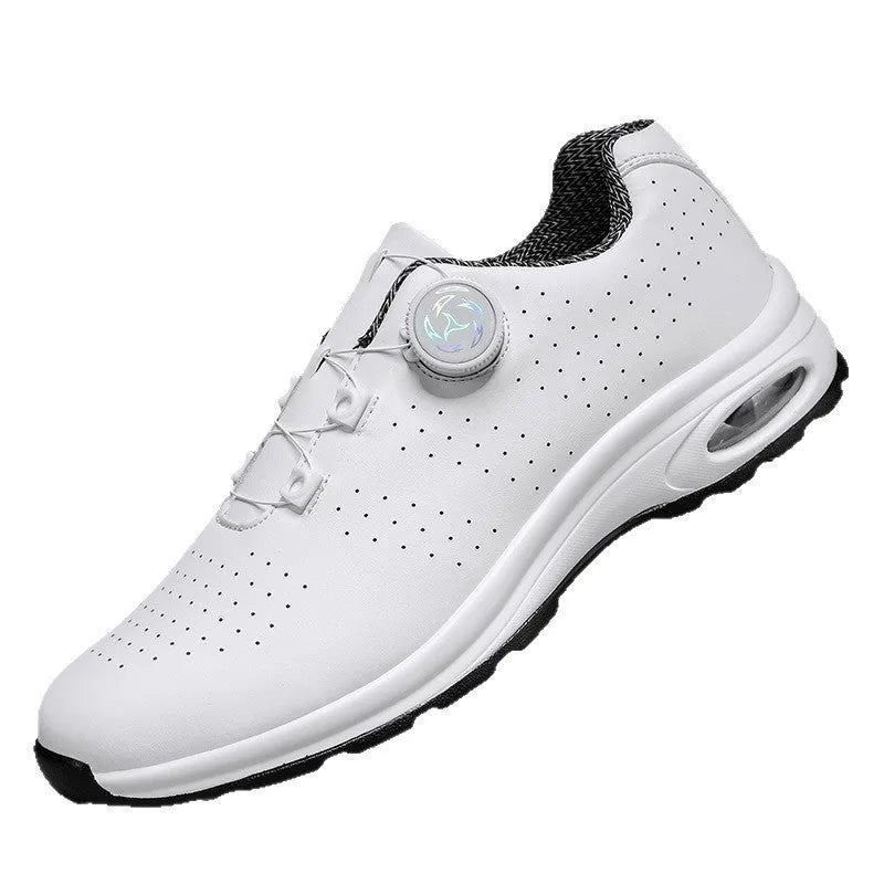 Low top casual shoes with mesh upper and cross strap design in black or white colour options