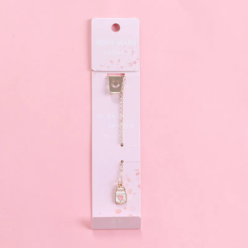 Creative cartoon metal pendant bookmark in alloy with panda design on white background