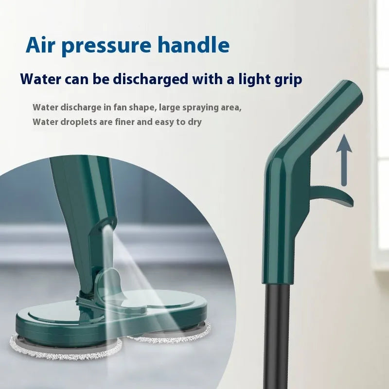 Wireless robot floor mop and cleaner with separate washbasin in S5 Green colour