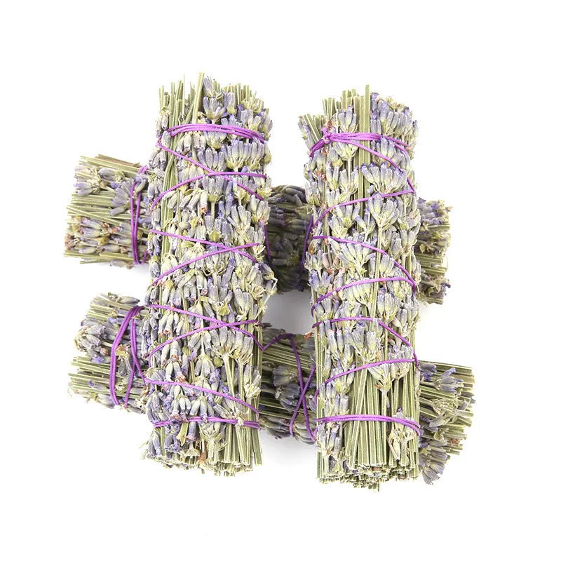 A single, 4-inch long dried flower aromatherapy stick with lavender scent on a neutral background.