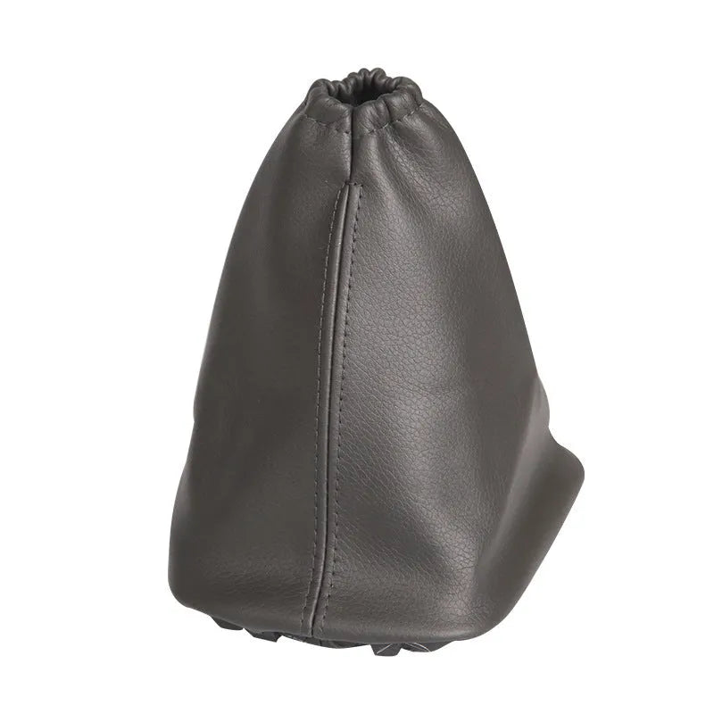 Black genuine leather shift lever dust cover for Toyota Corolla, 15.2 cm long