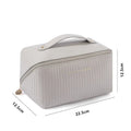 Vertical pattern pillow makeup bag cubic shape 22.5cm travel organiser in multiple colours