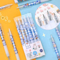 Set of six animal-themed press pen knives with bear and rabbit designs