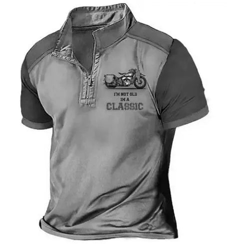 3D printed golf polo shirt in bird eye cloth polyester with loose fit pullover styling
