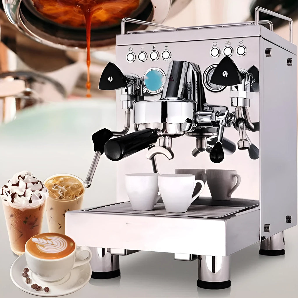 Full semi-automatic espresso machine in 310Single Coffee Maker colour with 2600W power and compact 280x430x480mm dimensions