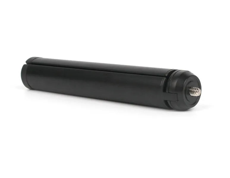 Black aluminium alloy mobile phone tripod stabiliser compatible with iPhone models