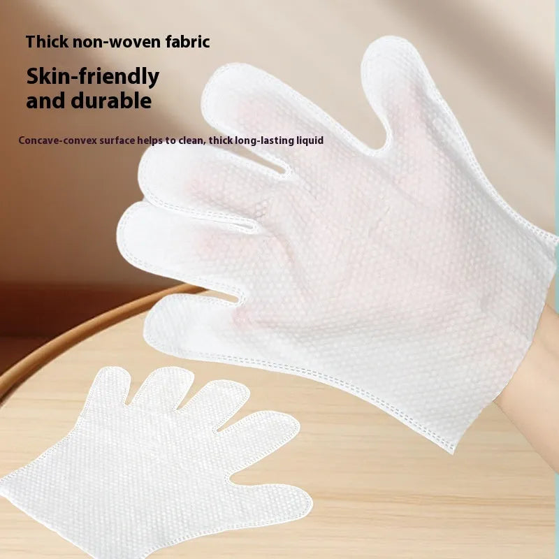 Pack of 6 pet wipes gloves for dogs, wash-free dry cleaning, non-woven fabric grooming mitts in pink UK bag
