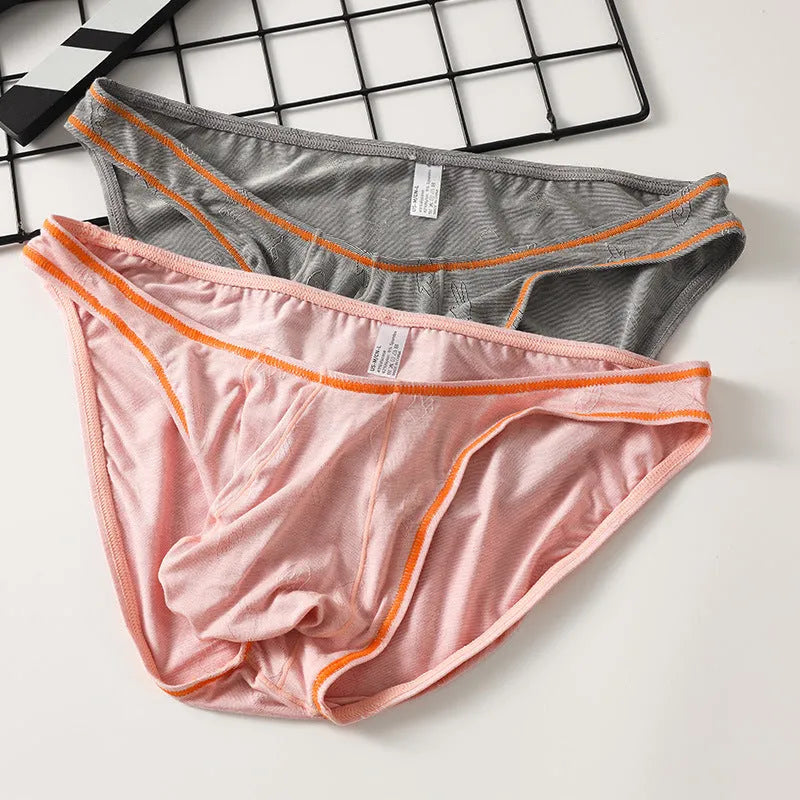 Men's modal ice silk underwear with butt-lift design in multiple colour options