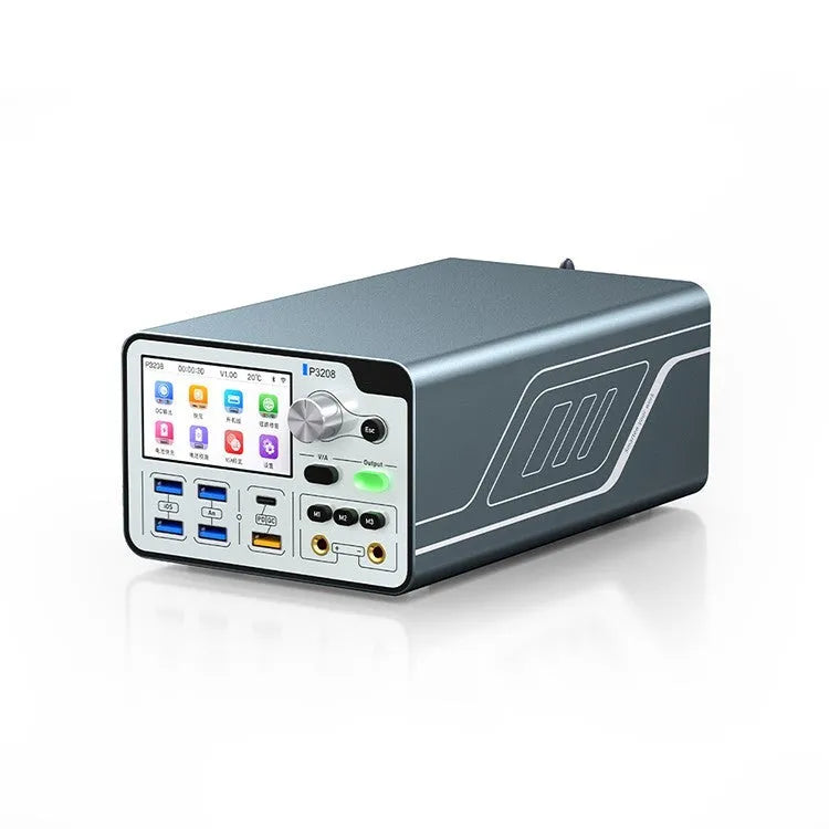 320W Smart Voltage Regulator Power Meter with digital display on a workbench.