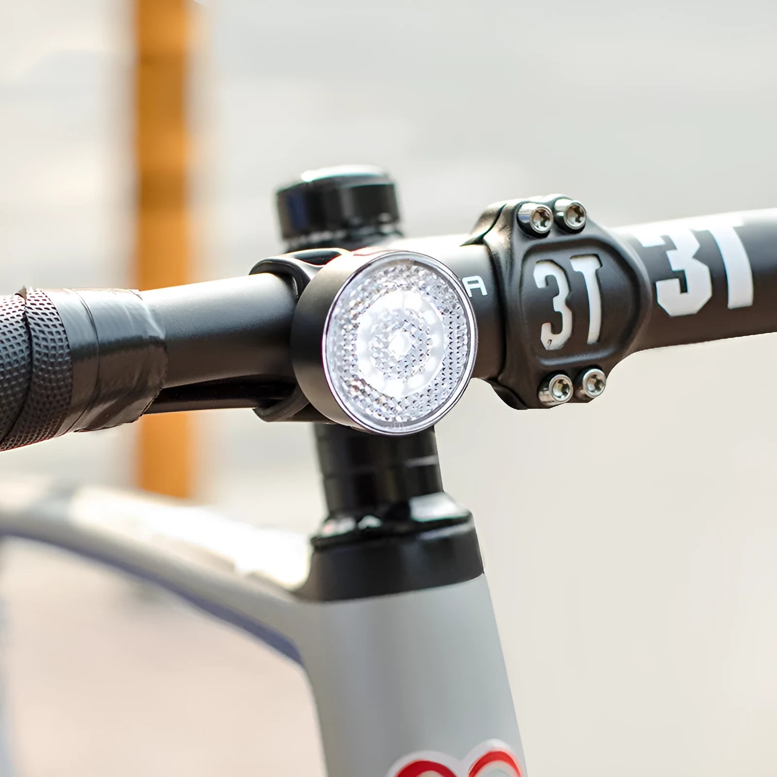 Gaciron W08F-20 bicycle LED headlight with motion sensor, clip attachment, and USB rechargeable design