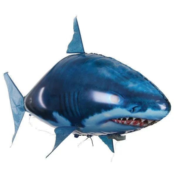 Remote control shark toy balloon with infrared controller measuring 57 inches long