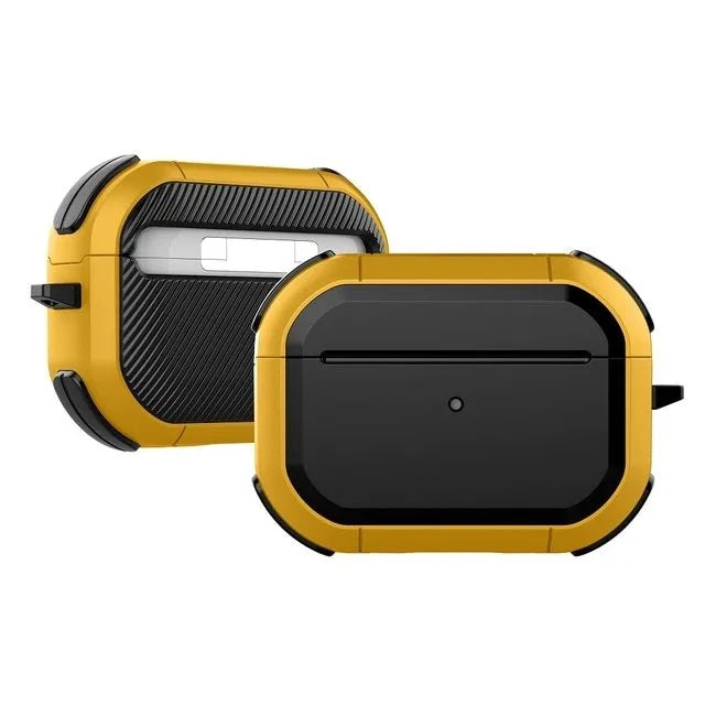 Colour options for a black TPU and PC protective shell case for AirPods 1, AirPods 2, and AirPods Pro
