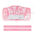 Hexagonal crane machine pattern large gaming mouse pad with wrist strap on 75cm x 40cm cloth surface