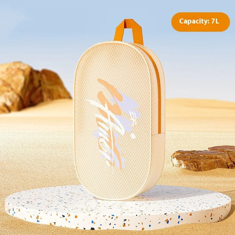 Waterproof EVA swimming storage bag in orange, red, purple, or white colours available in 3L and 7L sizes