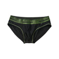 Men's low waist cotton briefs in a selection of solid colours including black and blue, white and red.
