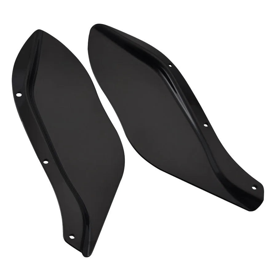 Harley Davidson motorcycle side wing head covers in black and transparent ABS plastic