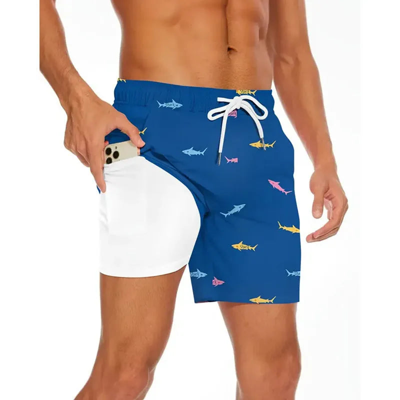 Men's loose fit beach pants in polyester fabric available in multiple colours and sizes XS to 5XL