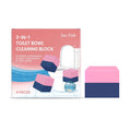 Four toilet cleaning blocks for cistern tank with antimicrobial formula