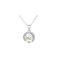 Copper sun and moon couple necklace with cross chain for him and her.