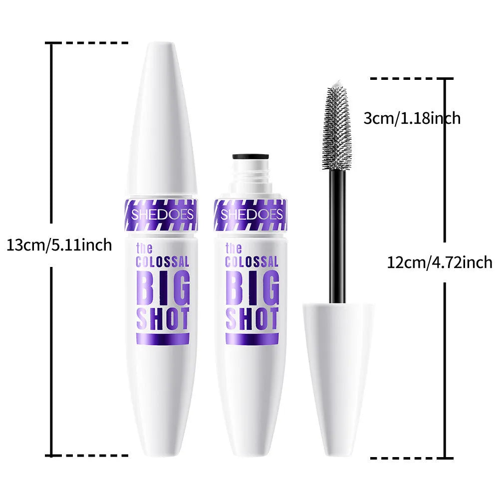 White waterproof mascara in 10ml tube with quick-drying sweat-proof formula