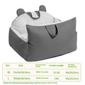 Universal removable washable dog car kennel in blue beige colour, shown in L size 70x60x30cm