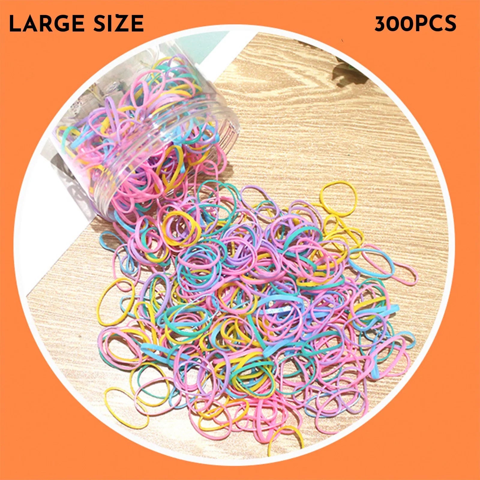 TPU baby hair ties elastic bands in multiple colours with reusable storage container for toddlers kids girls