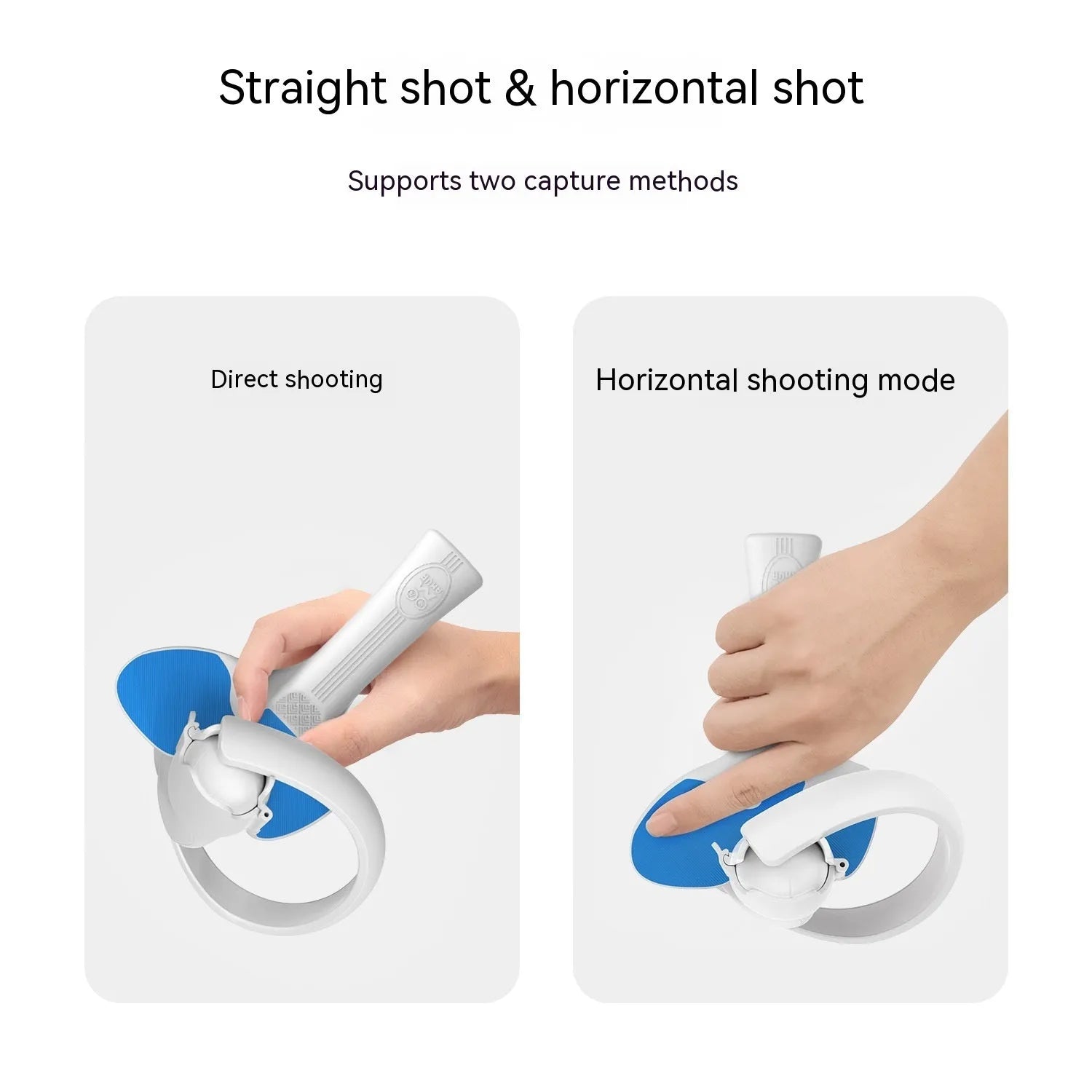 Red and blue plastic silicone hand grip accessory for Pico 4 VR controllers measuring 160x110x80mm