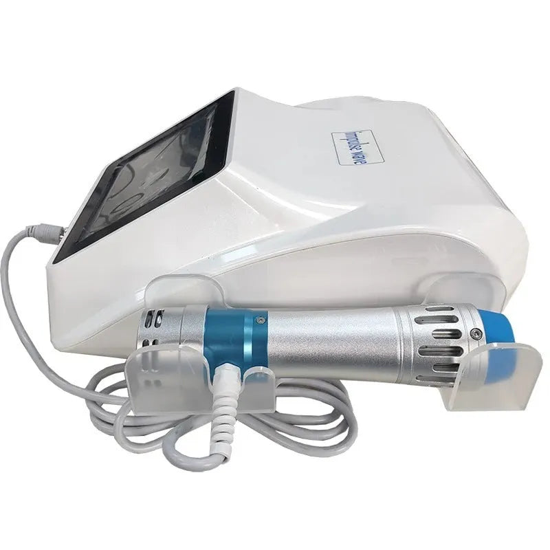 Handheld electromagnetic shock wave physiotherapy instrument with remote control device