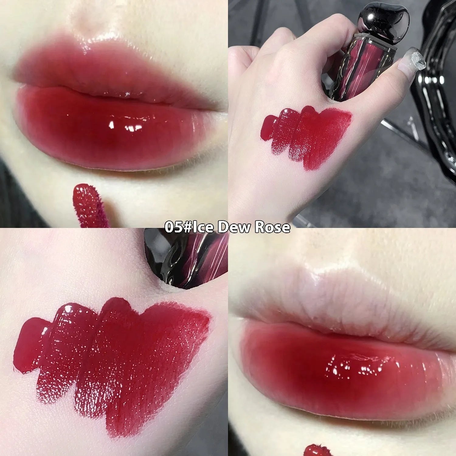 Glacier Lava Lip Lacquer mirror lip gloss with water-light texture in seven colour options