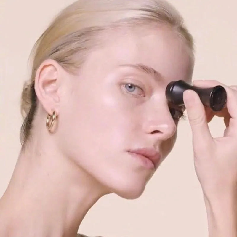 Portable volcanic stone facial roller for oily skin control in four colours