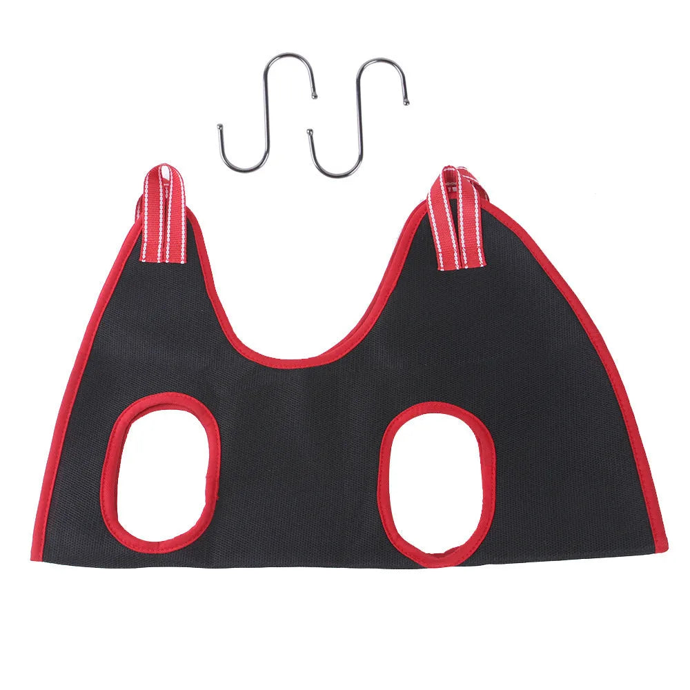 Pet grooming restraint hammock bag hanging for cat or small dog nail trimming and bathing