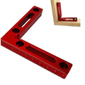 Aluminium alloy 90 degree right angle positioning block for woodworking with scale markings