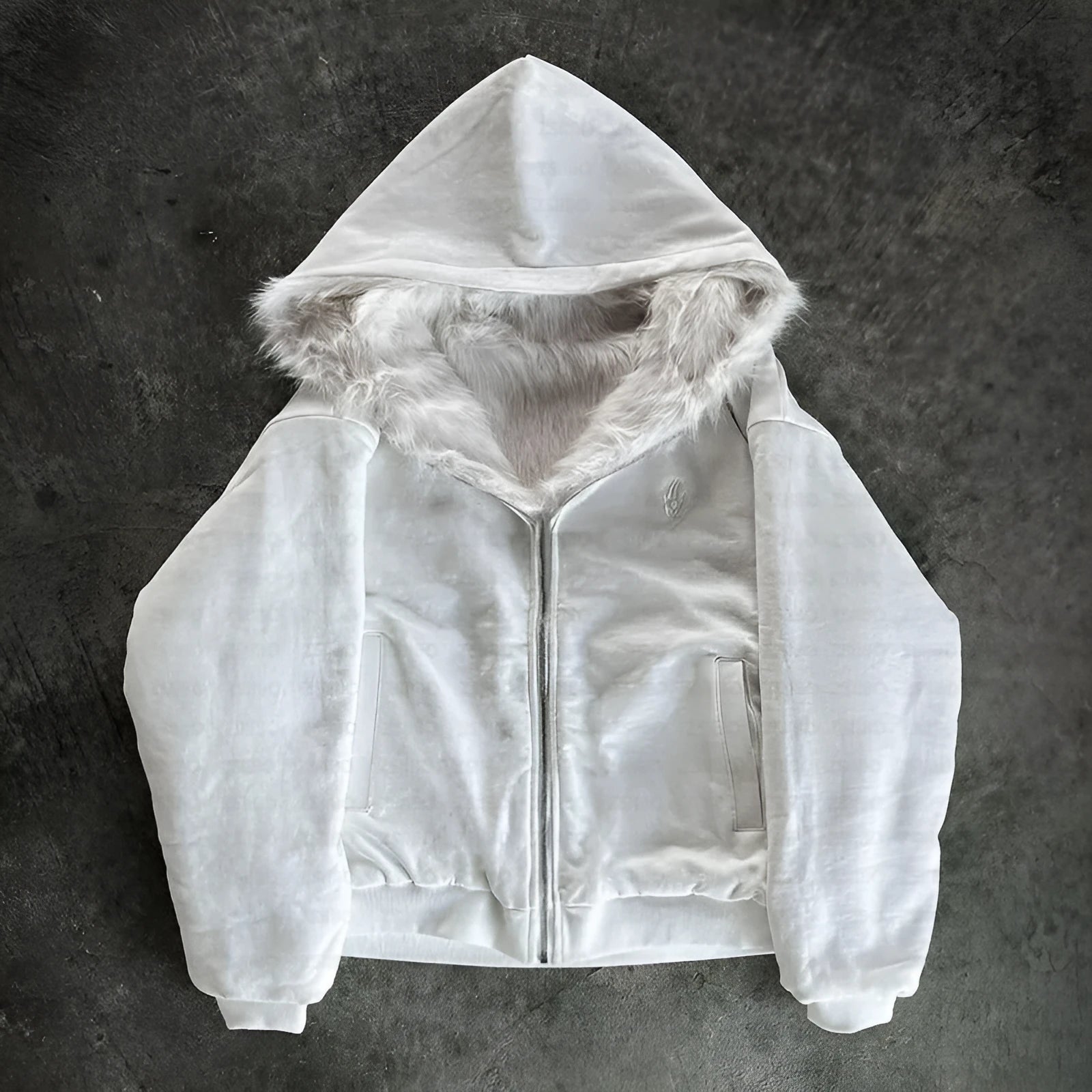 Casual baggy coat cardigan in black or white with long sleeves and loose fit