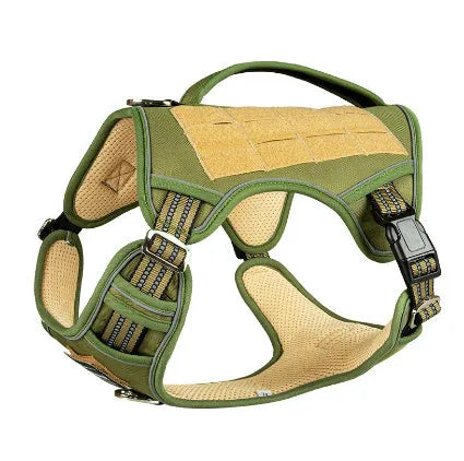 Oxford cloth tactical chest strap harness for search and rescue working dog in camouflage colour