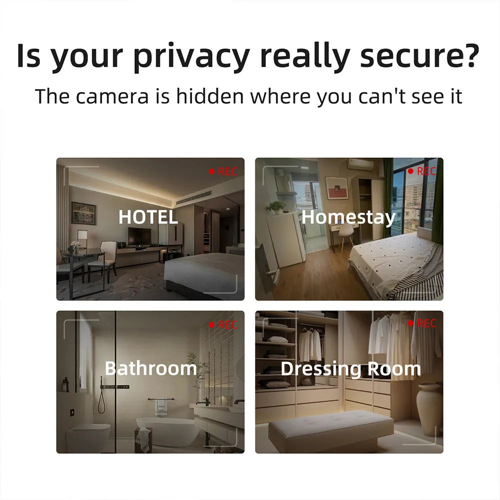 Infrared camera detector with compact design for finding hidden cameras up to 5 metres away