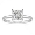Polished 925 silver geometric simple ring for women on a white background.