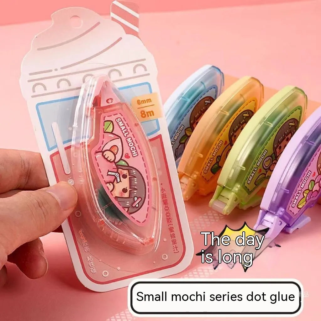 Dotting glue adhesive in five fruit juice colours with card packaging