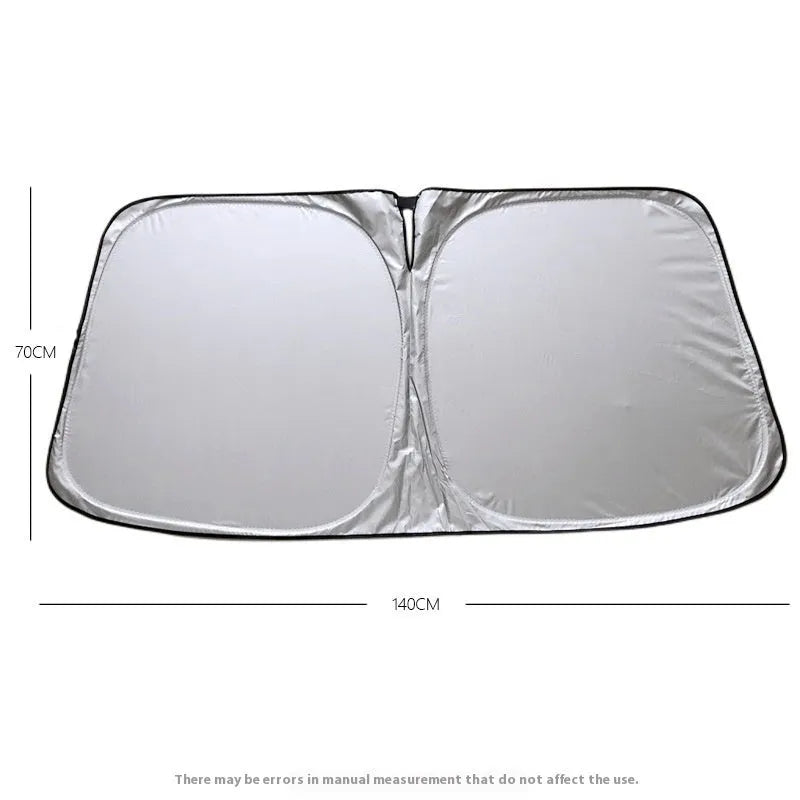 Titanium silver aluminium foil car sunshade for windscreen heat and UV protection