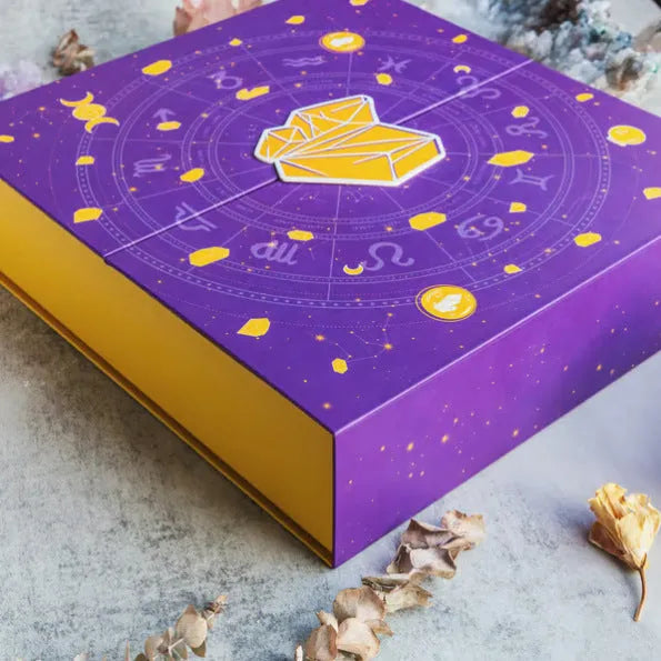 Halloween countdown gift box with crystal decorations measuring 33.5cm wide
