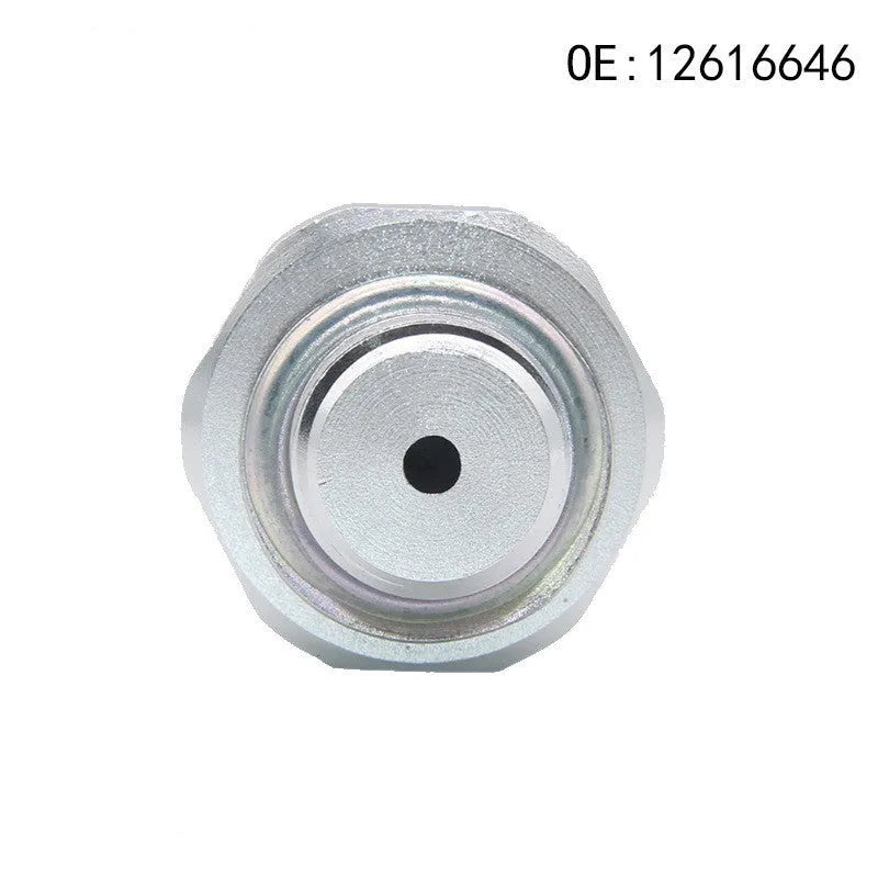 Silver metal fuel pressure sensor for GM vehicles, part numbers 12616646 and 12677836