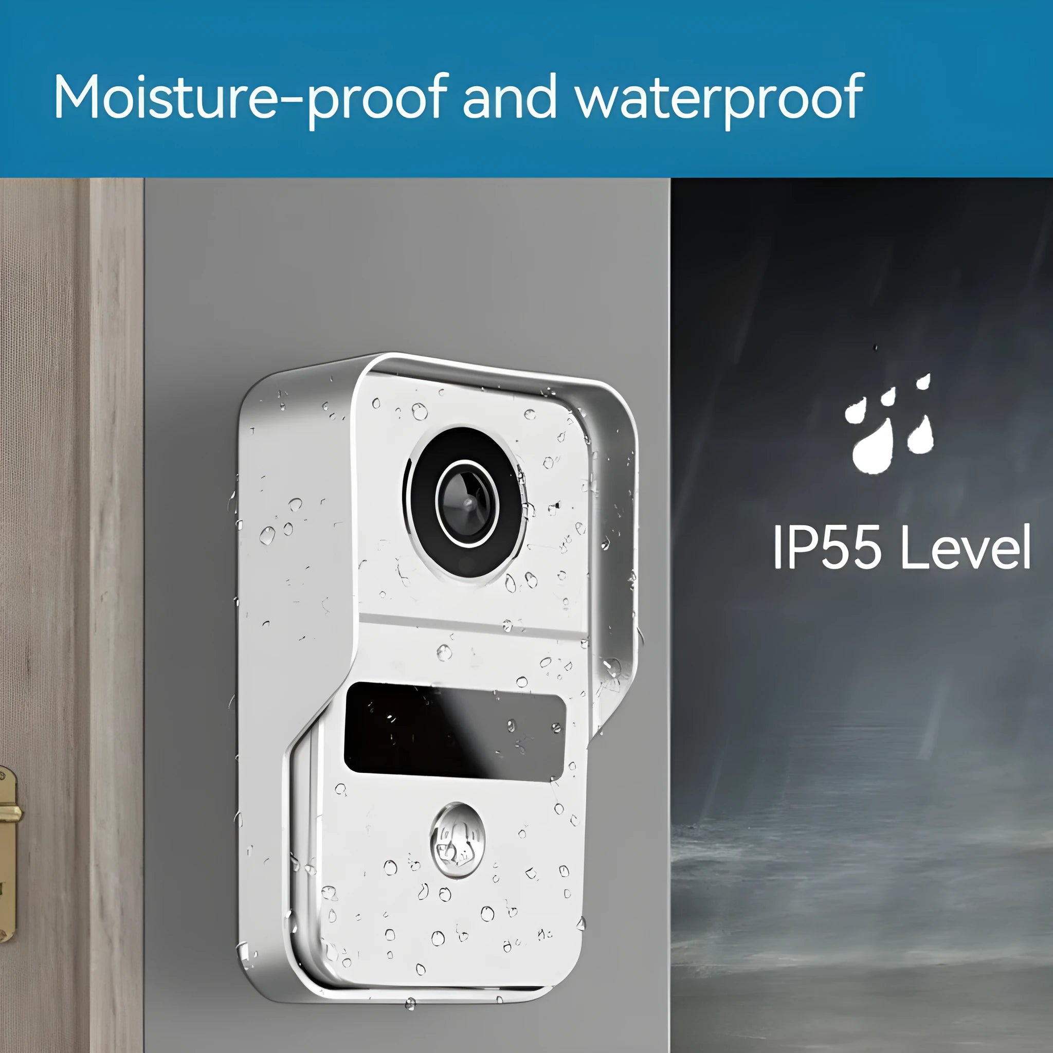 10-inch video intercom doorbell system with 1080P camera and ethernet cable connection