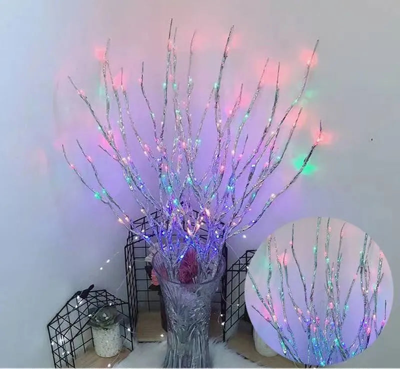LED simulated branch tree light in vase with colourful lighting options