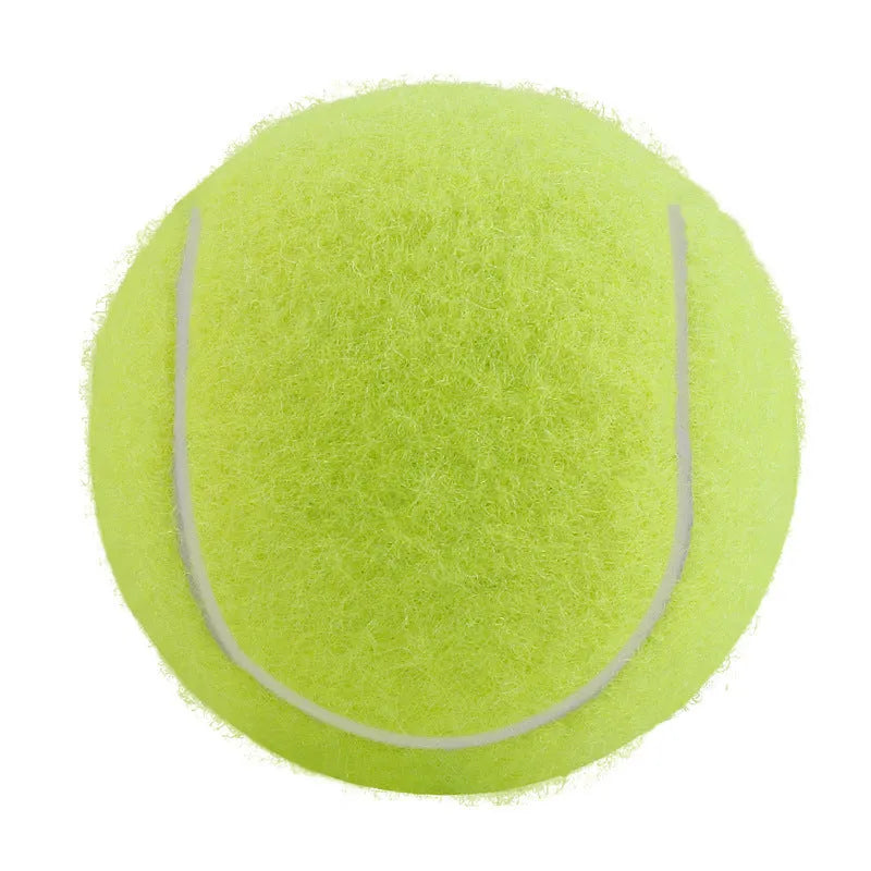 Bright coloured 6.3cm rubber dog toy tennis ball for chew-resistant fetch play