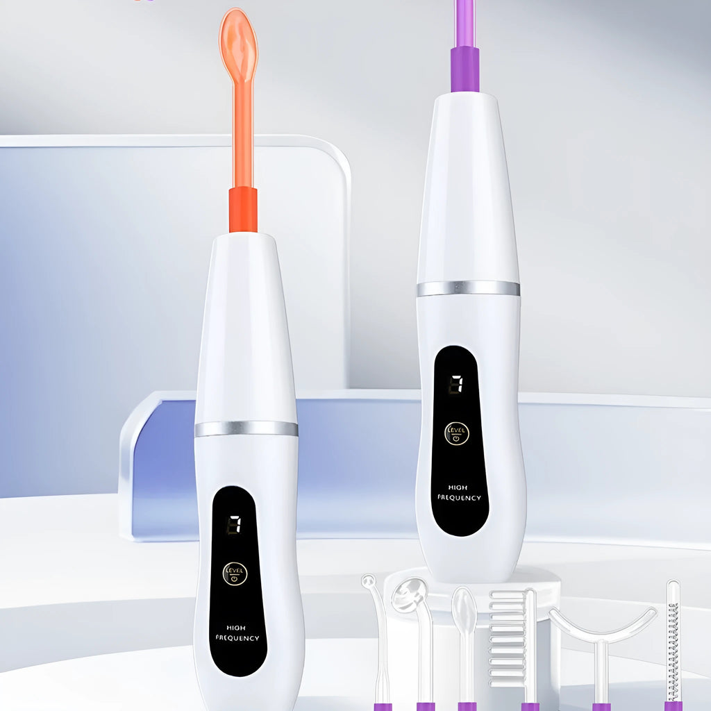 High frequency beauty instrument purple light six-piece set with electrotherapy rod for home brightening