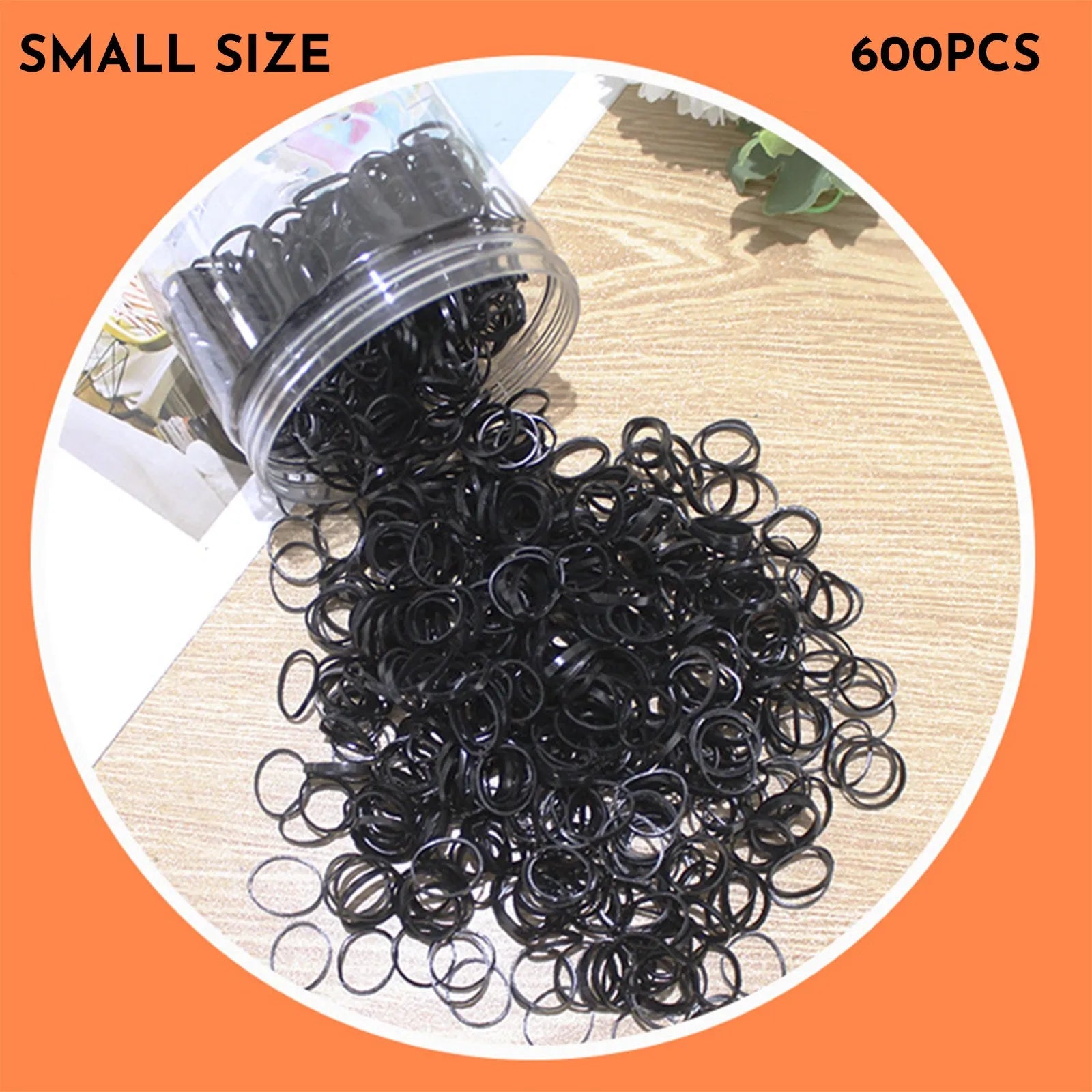 TPU baby hair ties elastic bands in multiple colours with reusable storage container for toddlers kids girls