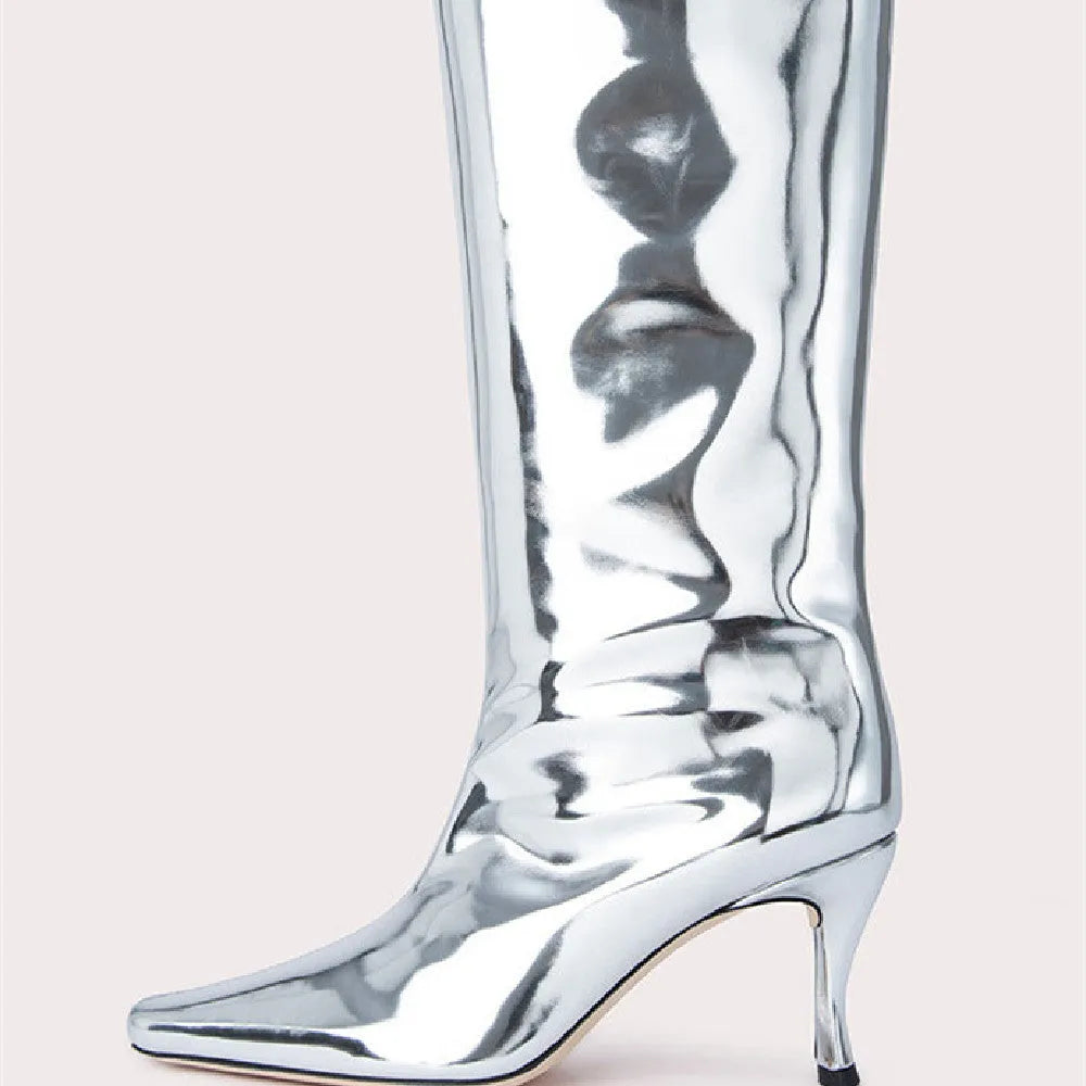 Women's square toe cowboy boot in a selection of colours including black, snake pattern, and brown stone.