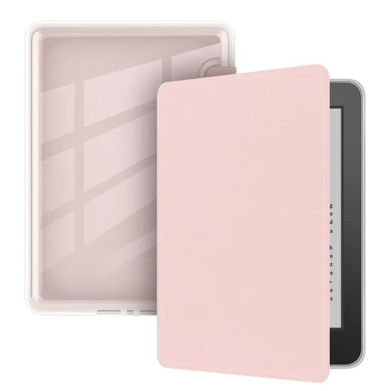 Magnetic acrylic protection leather cover for Kindle Paperwhite in slim flip design with fall protection, available in multiple colours