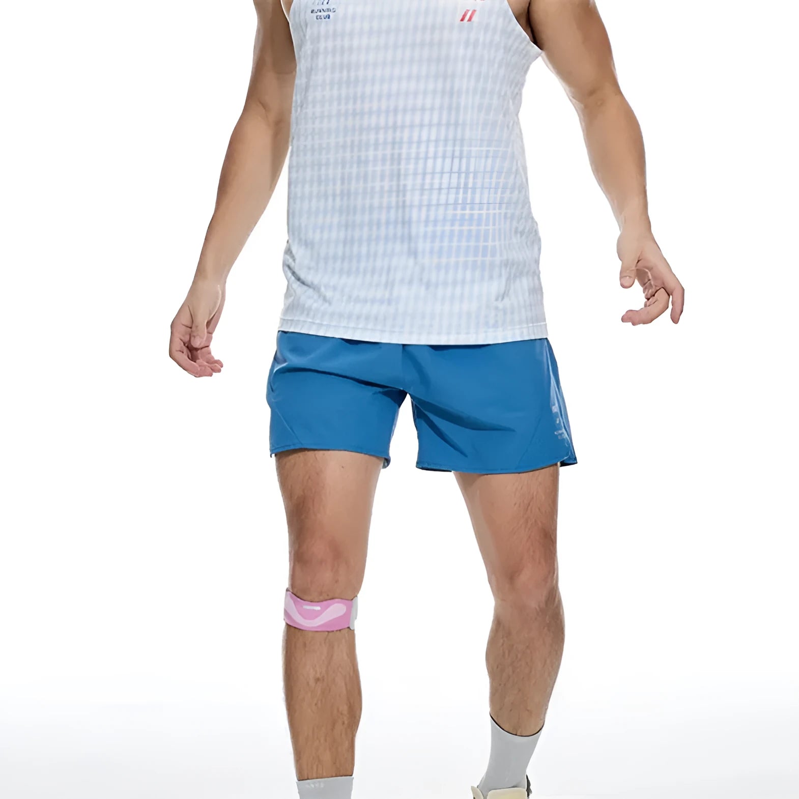 Men's running shorts with laser stitching and stretch fabric for training workouts