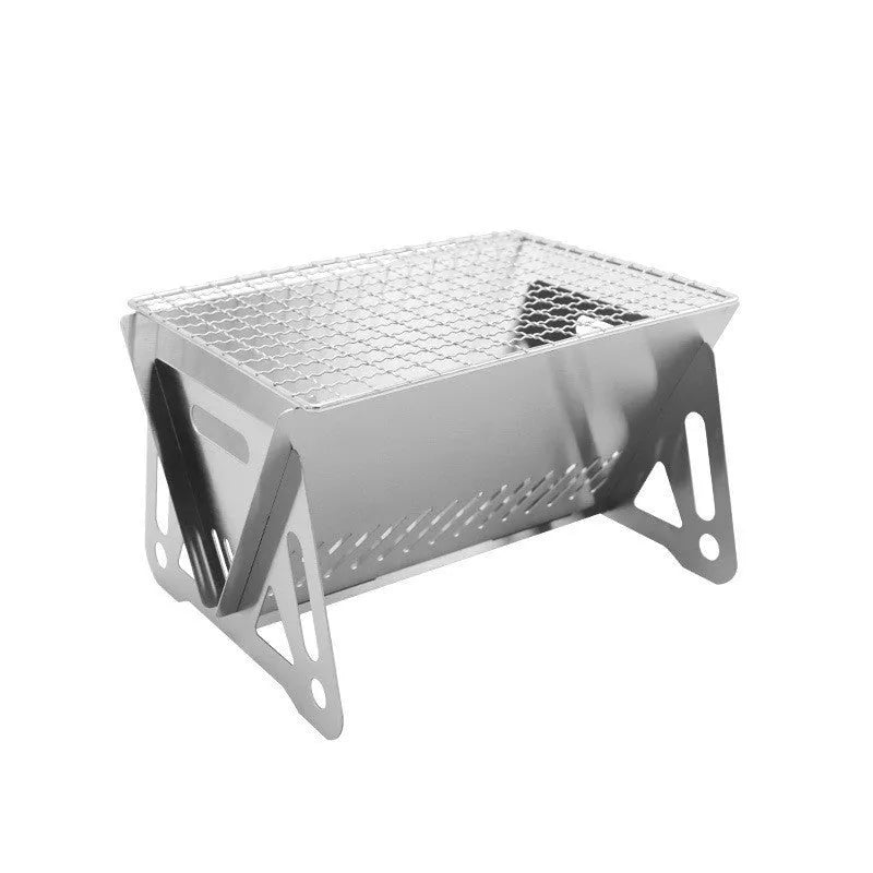 Large stainless steel folding barbecue oven with storage bag for 1-2 people