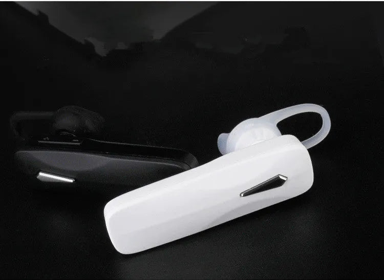 M163 wireless Bluetooth car headset for hands-free driving in black and white colour options